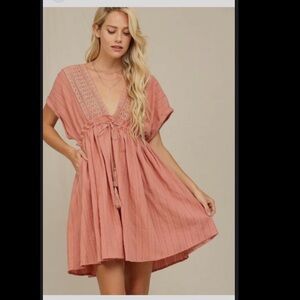 KYE MI TUNIC BOHO MINI SUMMER DRESS 100% COTTON NEW